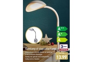klemlamp of stopcontactlamp