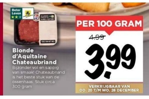 blonde d aquitaine chateaubriand