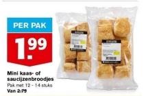 mini kaas of saucijzenbroodjes