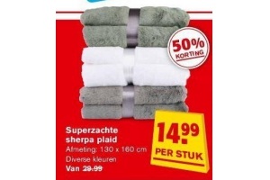 superzachte sherpa plaid