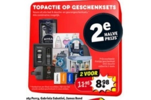 alle bad en douche en geurengeschenksets 2e halve prijs