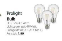 prolight bulb led 3 stuks