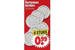 kartonnen bordjes
