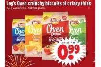 lay s oven crunchy biscuits of crispy thins