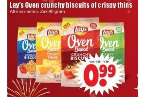 lay s oven crunchy biscuits of crispy thins