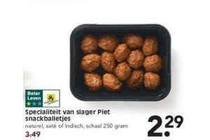 specialiteit van slager piet snackballetjes