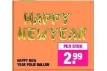 happy new year folie ballon