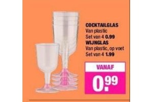 cocktailglas en wijnglas