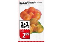 pers of handsinaasappelen of grapefruit