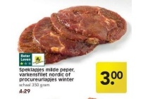 speklapjes milde peper varkensfilet nordic of procureurlapjes winter