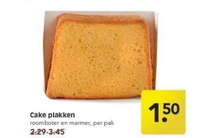 cake plakken roomboter en mermer per pak