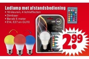 ledlamp met afstandsbediening