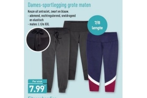 dames sportlegging grote maten