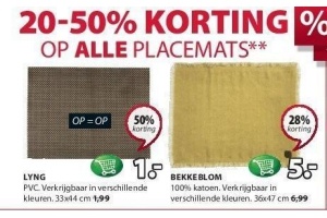 alle placemats
