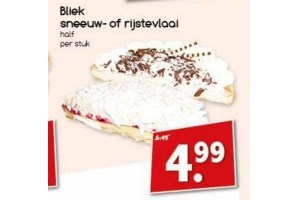 bliek sneeuw of rijstevlaai