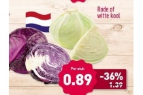 rode of witte kool