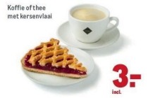 makro koffie of thee met kersenvlaai