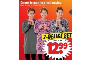 dames lounge jurk met legging