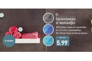 gastendoekjes of washandjes