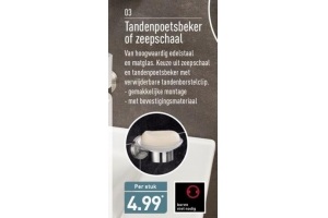 tandenpoetsbeker of zeepschaal