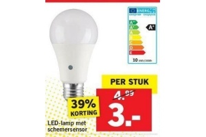 led lamp met schemersensor