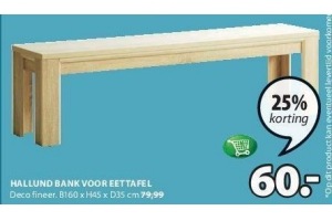 hallund bank voor eettafel