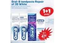 oral b tandpasta repair of 3d white
