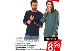 heren of dames sweater