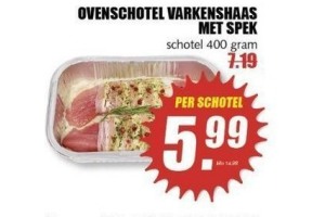 ovenschotel varkenshaas met spek