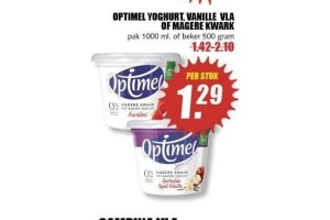 optimel yoghurt vanille vla of magere kwark