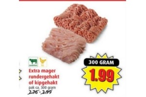 extra mager rundergehakt of kipgehakt