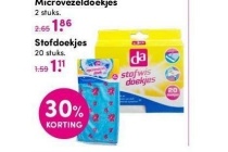 da microvezelsdoekjes of stofdoekjes