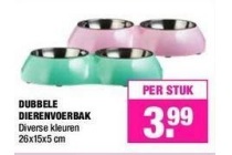 dubbele dierenvoerbak