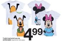 t shirt met print aan de achterzijde