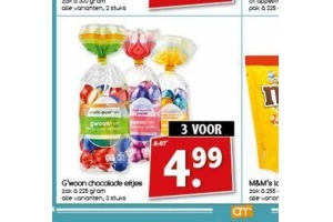 g woon chocolade eitjes