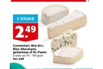 camembert brie 60 bleu d auvergne geitenkaas of st paulin