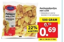 aardappelpartjes met schil