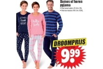 dames of herenpyjama