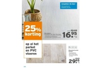 25 korting op al het parket en pvc vloer click basic