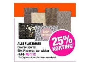 alle placemats