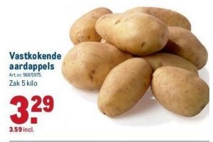 vastkokende aardappels