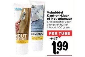 vulmiddel kant en klaar of houtplamuur