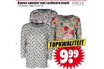 dames sweater met cashmere touch