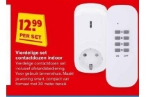 vierdelige set contactdozen indoor