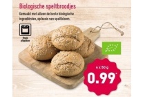 biologische speltbroodjes