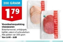 voordeelverpakking vleeswaren