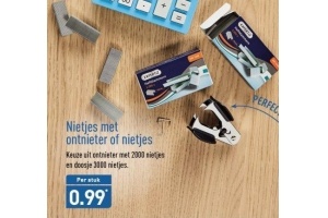 nietjes met ontnieter of nietjes