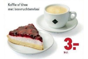 koffie of thee met bosvruchtenvlaai