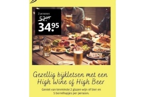 gezellig bijkletsen met een high wine of high beer