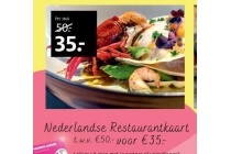 nederlandse restaurantkaart